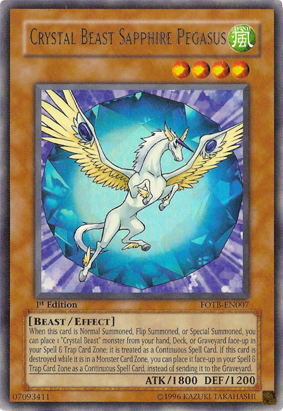 Crystal Beast Sapphire Pegasus [FOTB-EN007] Ultra Rare - Evolution TCG