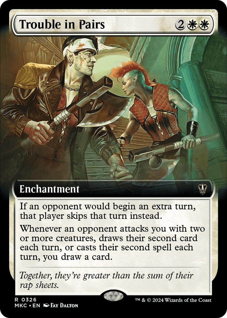 Trouble in Pairs (Extended Art) [Murders at Karlov Manor Commander] - Evolution TCG