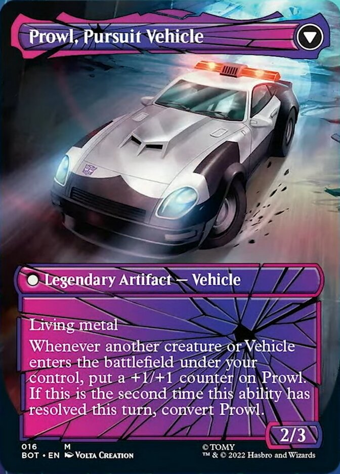 Prowl, Stoic Strategist // Prowl, Pursuit Vehicle (Shattered Glass) [Transformers] - Evolution TCG