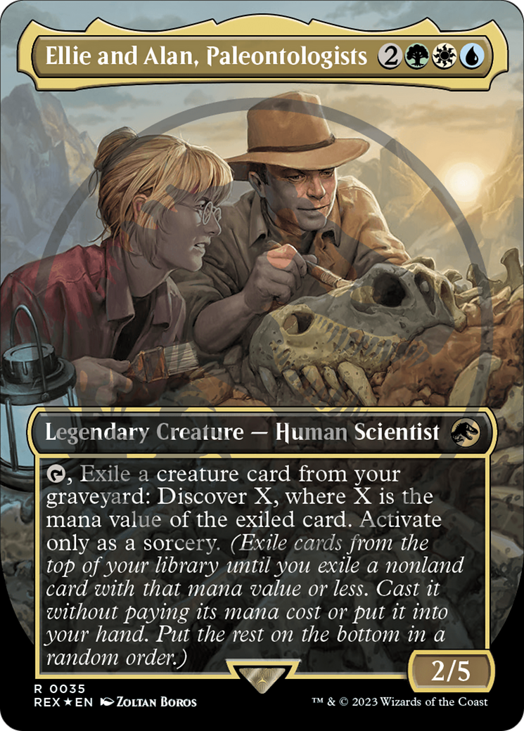 Ellie and Alan, Paleontologists (Emblem) (Borderless) [Jurassic World Collection Tokens] - Evolution TCG