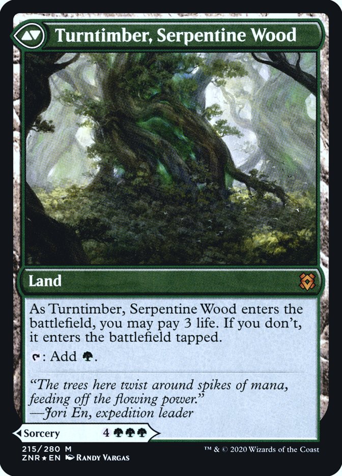 Turntimber Symbiosis // Turntimber, Serpentine Wood [Zendikar Rising Prerelease Promos] - Evolution TCG