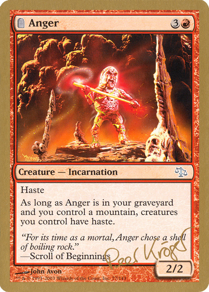 Anger (Peer Kroger) [World Championship Decks 2003] - Evolution TCG