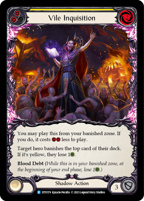 Vile Inquisition (Yellow) [DTD179] (Dusk Till Dawn)  Rainbow Foil