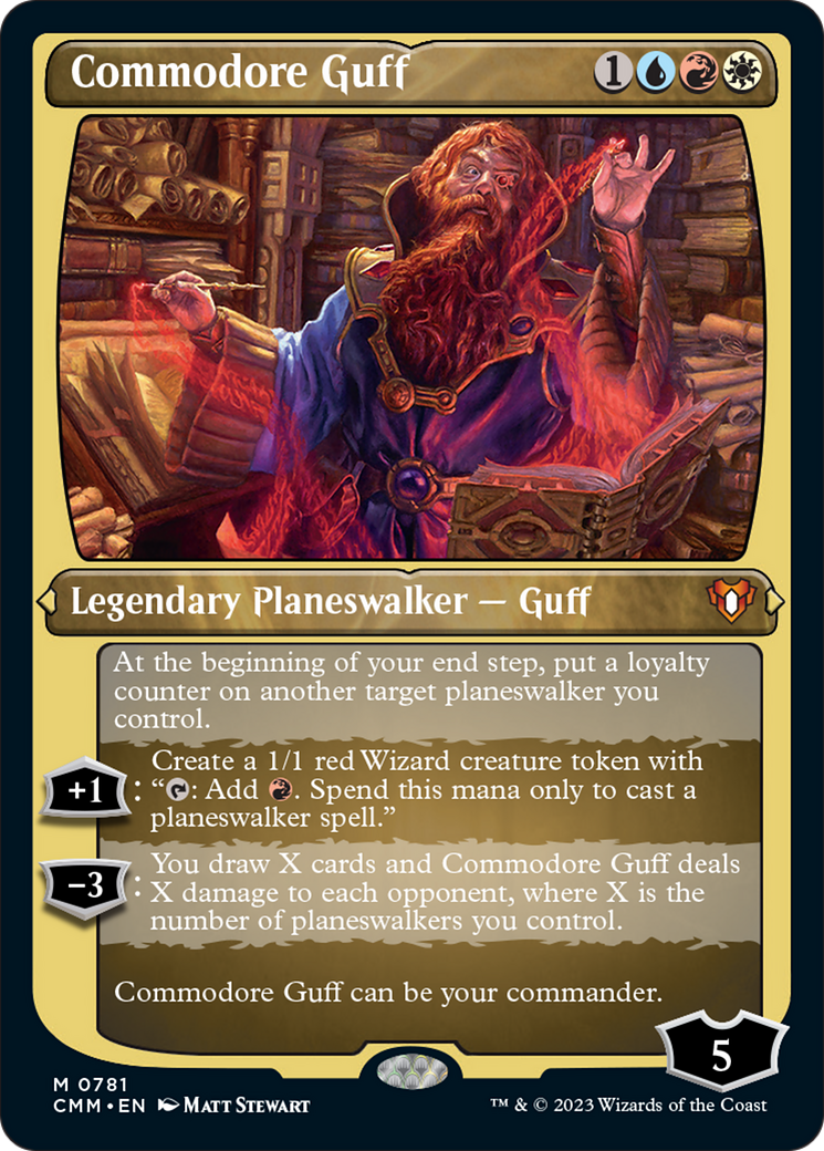 Commodore Guff (Display Commander) (Foil Etched) [Commander Masters] - Evolution TCG