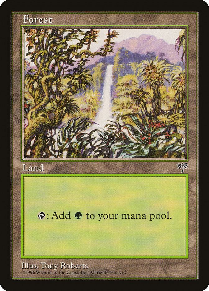 Forest (Waterfall) [Mirage] - Evolution TCG