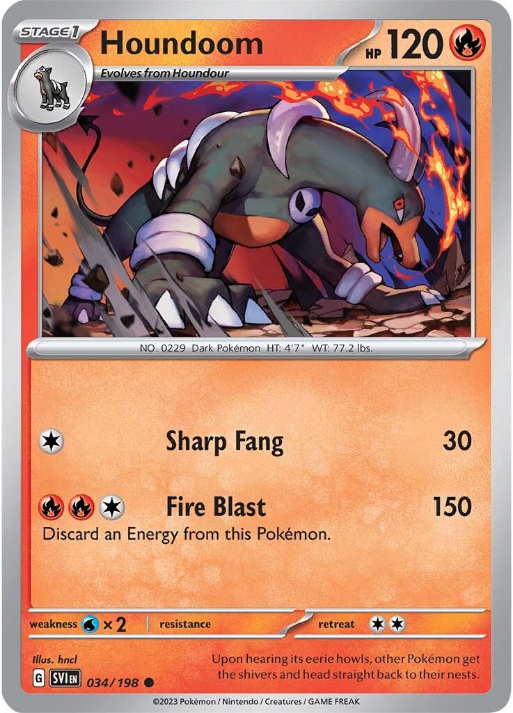 Houndoom (034/198) [Scarlet & Violet: Base Set] - Evolution TCG