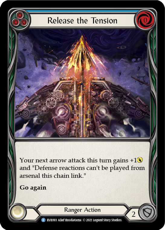 Release the Tension (Blue) [EVR093] (Everfest)  1st Edition Rainbow Foil - Evolution TCG