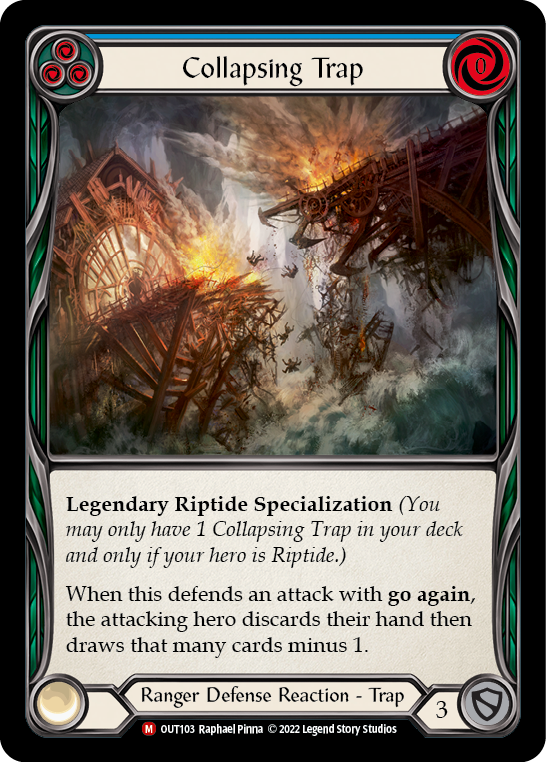 Collapsing Trap [OUT103] (Outsiders)  Rainbow Foil - Evolution TCG