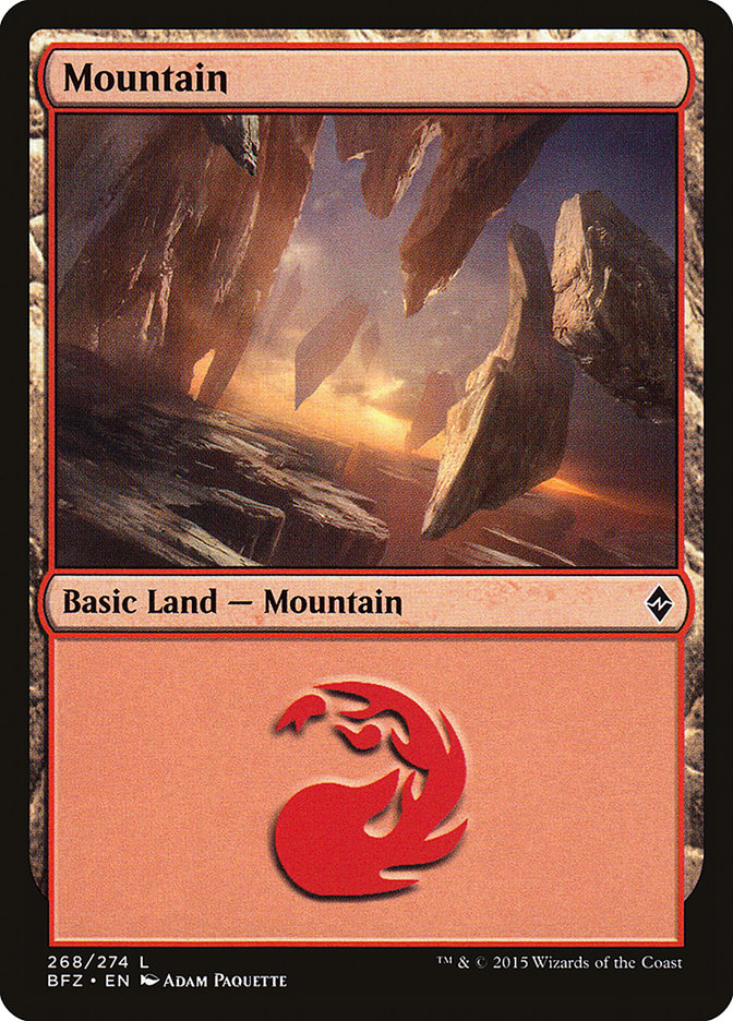 Mountain (268) [Battle for Zendikar] - Evolution TCG