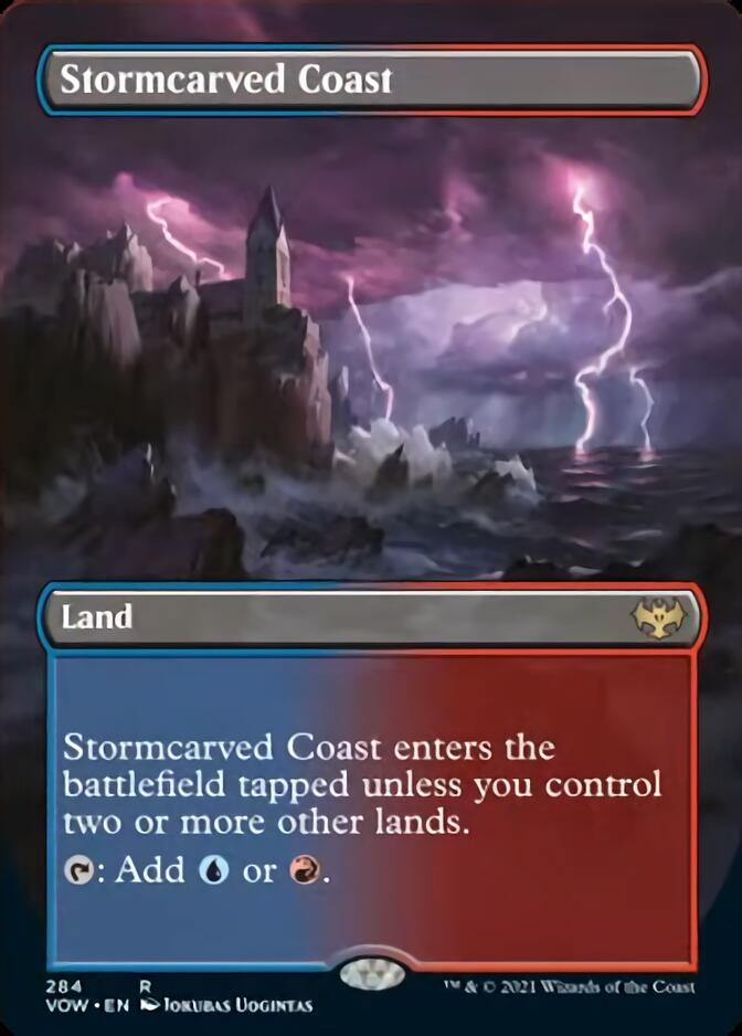 Stormcarved Coast (Borderless Alternate Art) [Innistrad: Crimson Vow] - Evolution TCG