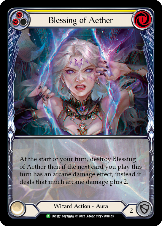 Blessing of Aether (Yellow) [LGS117] (Promo)  Rainbow Foil - Evolution TCG