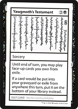 Yawgmoth's Testament (2021 Edition) [Mystery Booster Playtest Cards] - Evolution TCG