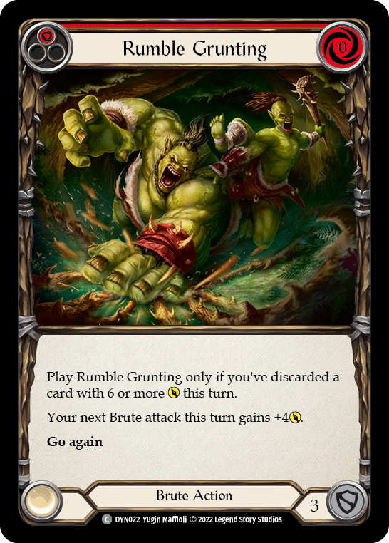 Rumble Grunting (Red) [DYN022] (Dynasty) - Evolution TCG