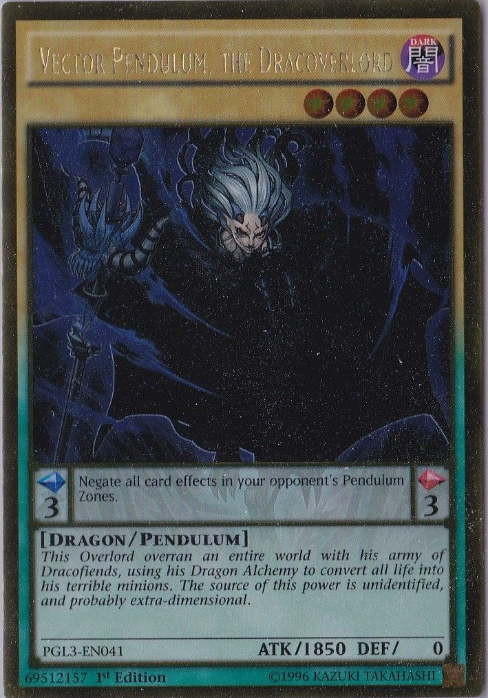 Vector Pendulum, the Dracoverlord [PGL3-EN041] Gold Rare - Evolution TCG