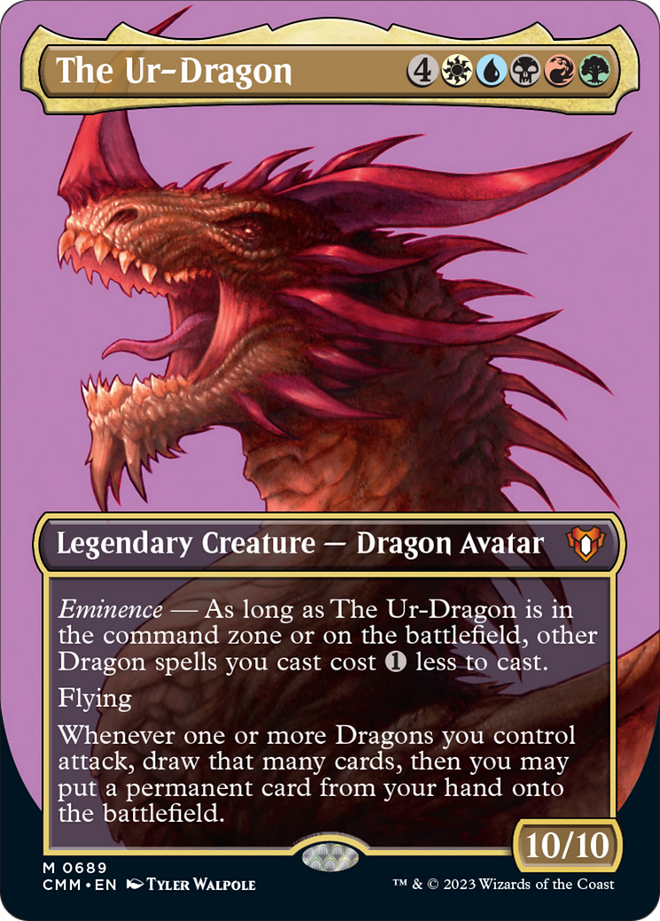 The Ur-Dragon (Borderless Profile) [Commander Masters] - Evolution TCG