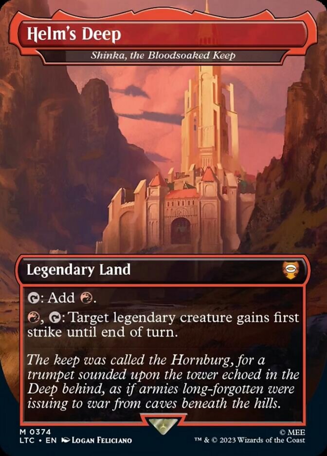 Helm's Deep - Shinka, the Bloodsoaked Keep [The Lord of the Rings: Tales of Middle-Earth Commander] - Evolution TCG