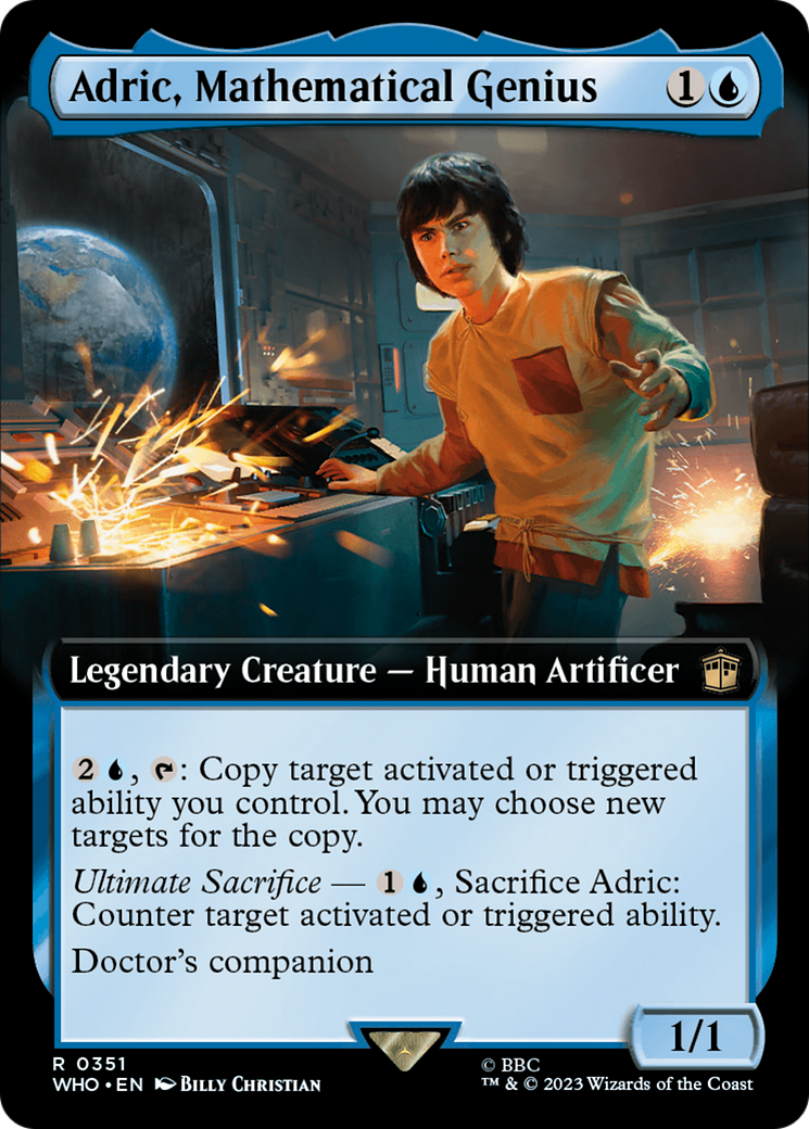 Adric, Mathematical Genius (Extended Art) [Doctor Who] - Evolution TCG