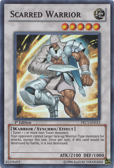 Scarred Warrior [PRC1-EN013] Super Rare - Evolution TCG