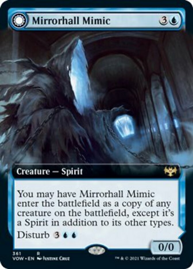 Mirrorhall Mimic // Ghastly Mimicry (Extended Art) [Innistrad: Crimson Vow] - Evolution TCG