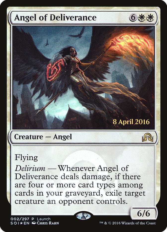 Angel of Deliverance (Launch) [Shadows over Innistrad Promos] - Evolution TCG