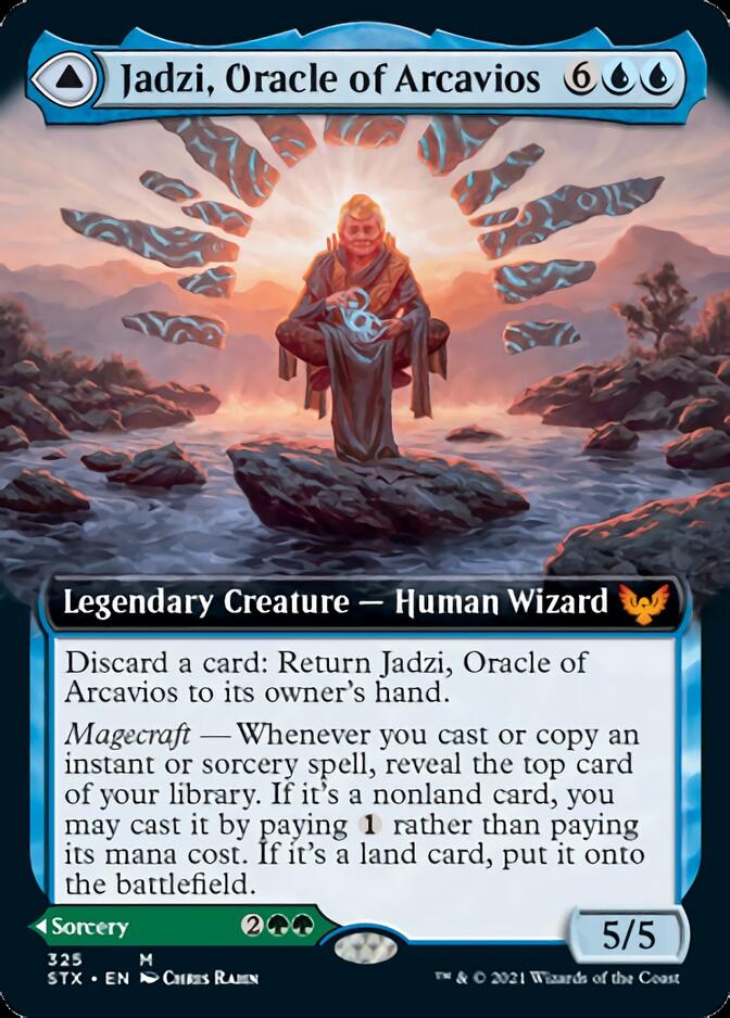 Jadzi, Oracle of Arcavios // Journey to the Oracle (Extended Art) [Strixhaven: School of Mages] - Evolution TCG