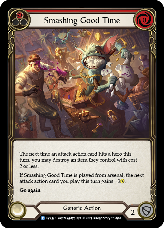 Smashing Good Time (Red) [EVR170] (Everfest)  1st Edition Normal - Evolution TCG