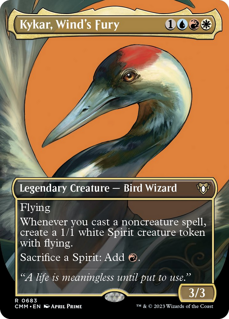Kykar, Wind's Fury (Borderless Profile) [Commander Masters] - Evolution TCG
