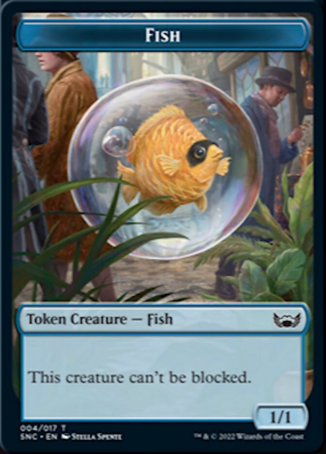 Fish // Dog Double-Sided Token [Streets of New Capenna Tokens] - Evolution TCG