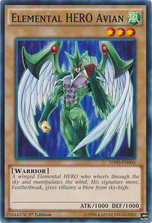 Elemental Hero Avian [SDHS-EN006] Common - Evolution TCG