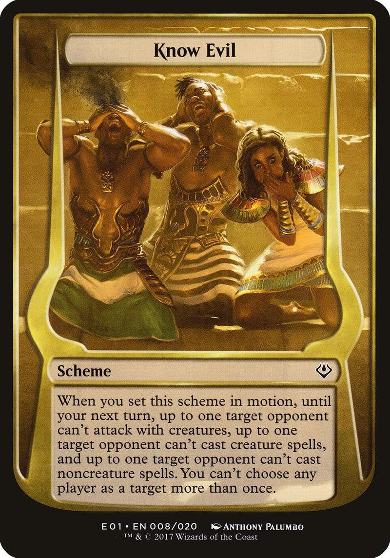 Know Evil (Schemes) [Archenemy: Nicol Bolas Schemes] - Evolution TCG