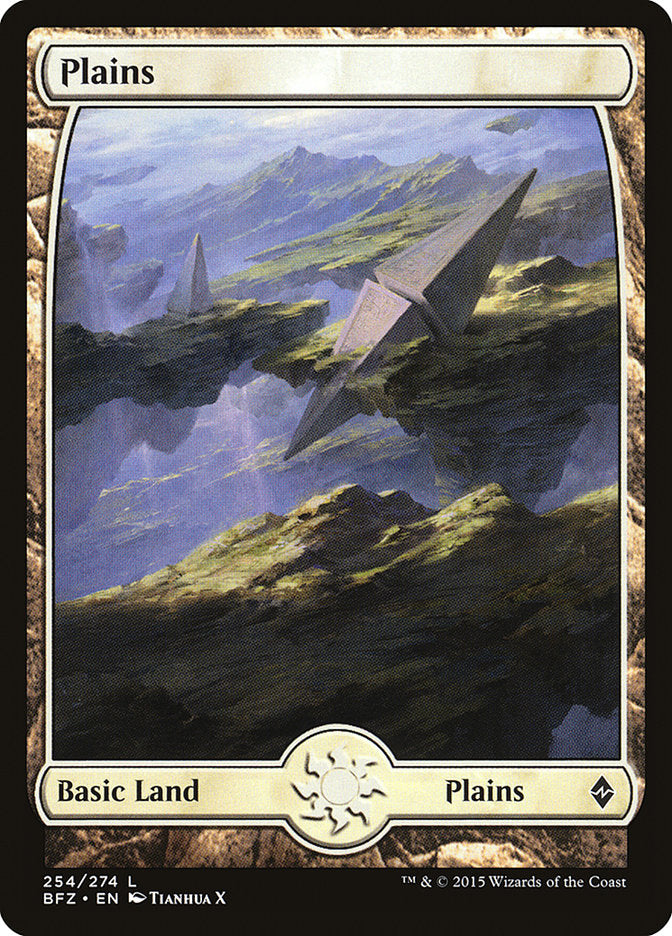 Plains (254) (Full Art) [Battle for Zendikar] - Evolution TCG