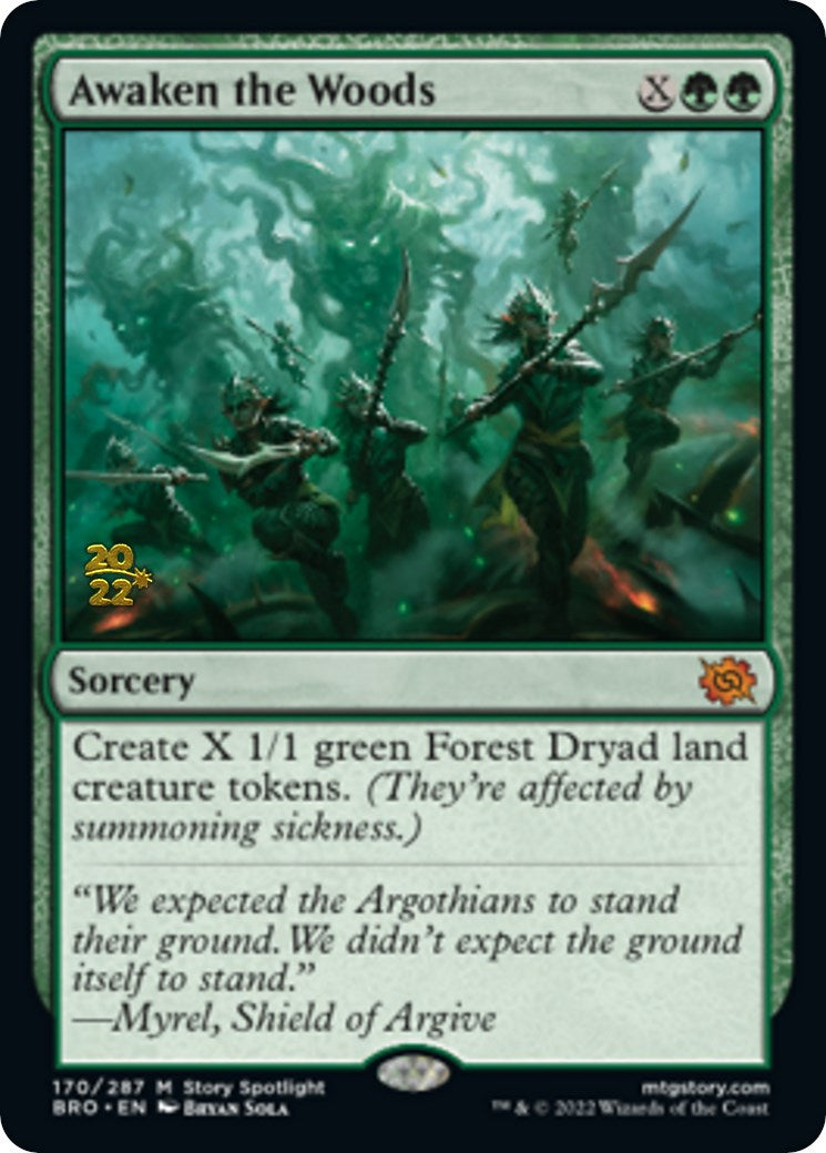 Awaken the Woods [The Brothers' War Prerelease Promos] - Evolution TCG