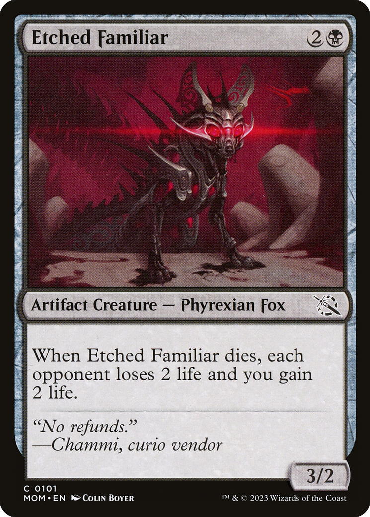 Etched Familiar [March of the Machine] - Evolution TCG