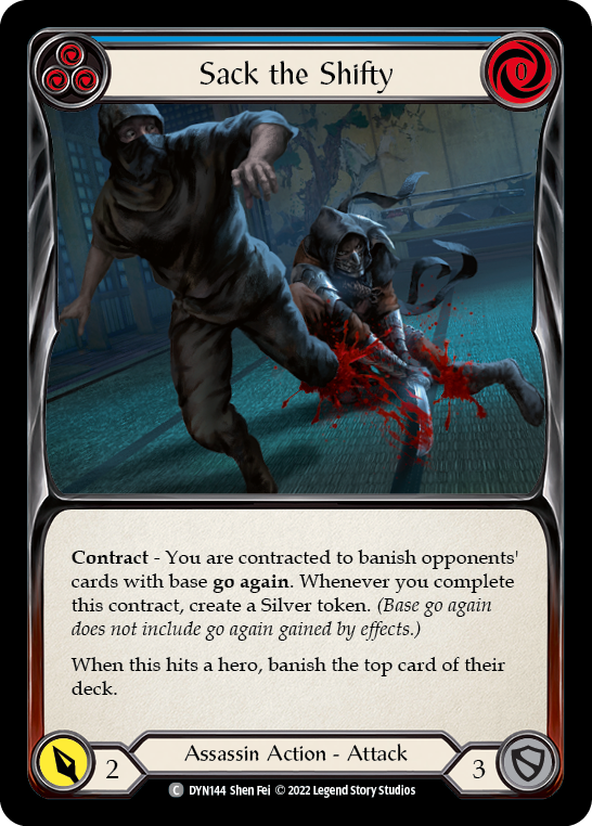 Sack the Shifty (Blue) [DYN144] (Dynasty)  Rainbow Foil - Evolution TCG