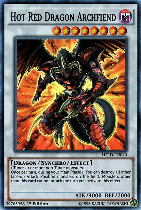 Hot Red Dragon Archfiend [HSRD-EN040] Super Rare - Evolution TCG