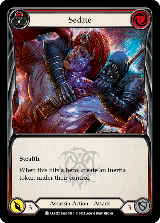 Sedate (Red) [ARA012] (Outsiders Arakni Blitz Deck) - Evolution TCG