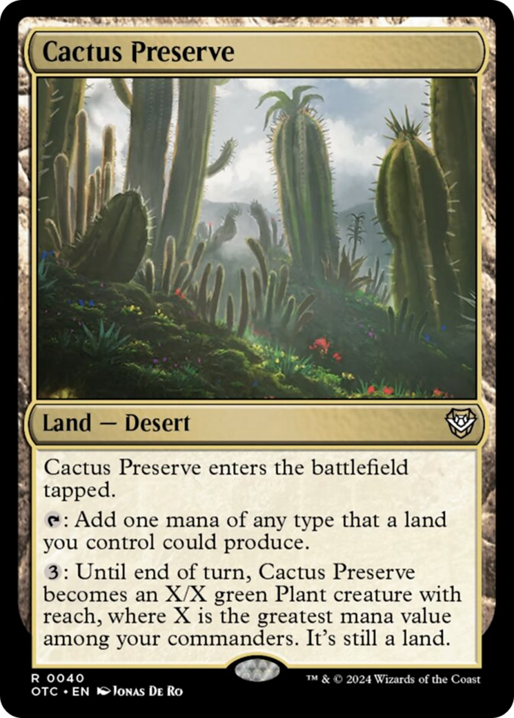 Cactus Preserve [Outlaws of Thunder Junction Commander] - Evolution TCG