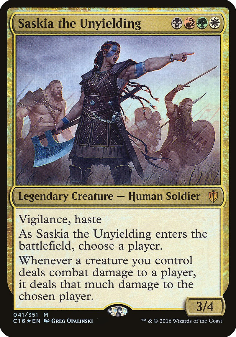 Saskia the Unyielding (Oversized) [Commander 2016 Oversized] - Evolution TCG