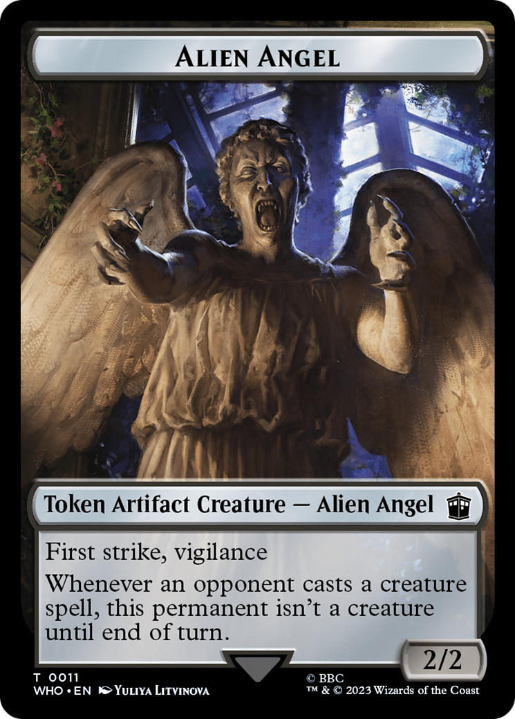 Alien Angel // Mutant Double-Sided Token [Doctor Who Tokens] - Evolution TCG