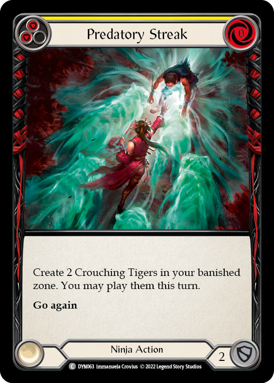 Predatory Streak (Yellow) [DYN063] (Dynasty)  Rainbow Foil - Evolution TCG