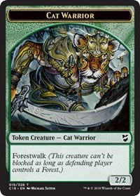 Cat Warrior // Elemental Double-Sided Token [Commander 2018 Tokens] - Evolution TCG