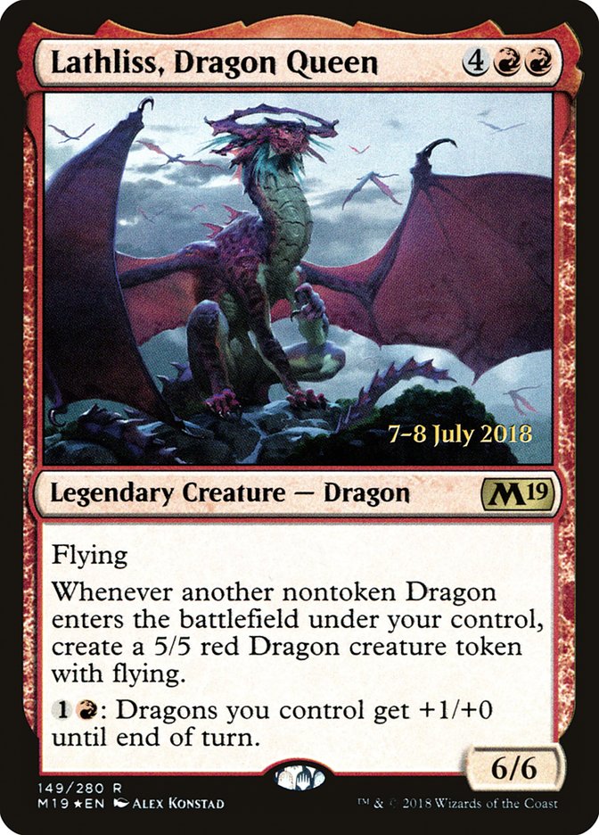 Lathliss, Dragon Queen [Core Set 2019 Prerelease Promos] - Evolution TCG