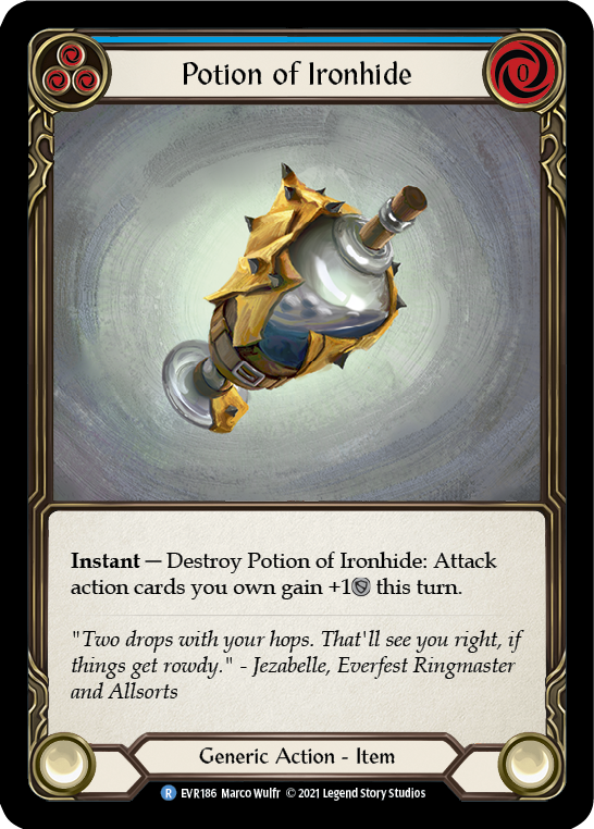 Potion of Ironhide [EVR186] (Everfest)  1st Edition Cold Foil