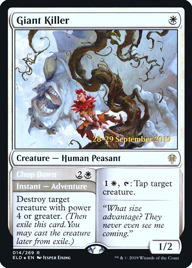 Giant Killer // Chop Down [Throne of Eldraine Prerelease Promos] - Evolution TCG