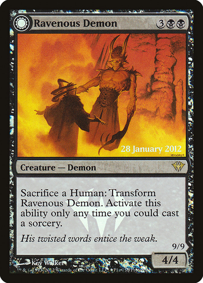 Ravenous Demon // Archdemon of Greed [Dark Ascension Prerelease Promos] - Evolution TCG