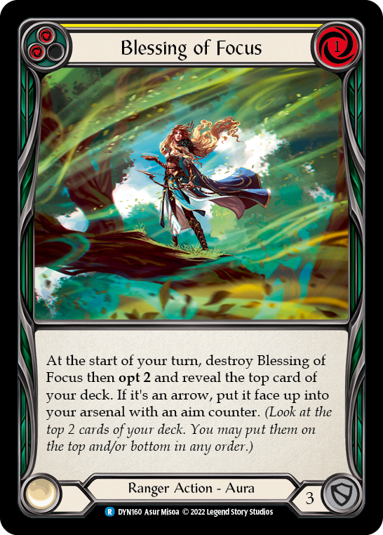 Blessing of Focus (Yellow) [DYN160] (Dynasty)  Rainbow Foil - Evolution TCG