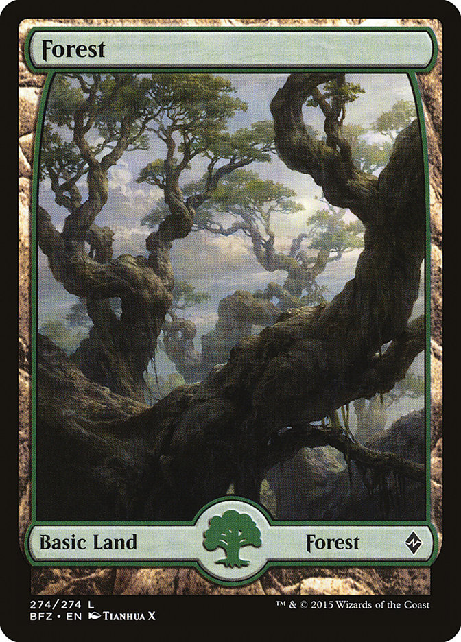 Forest (274) (Full Art) [Battle for Zendikar] - Evolution TCG