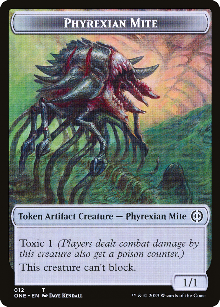 Phyrexian Mite (012) // Drone Double-Sided Token [Phyrexia: All Will Be One Tokens] - Evolution TCG