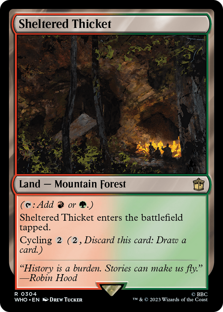 Sheltered Thicket [Doctor Who] - Evolution TCG