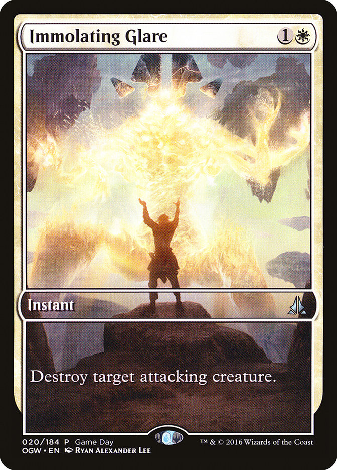 Immolating Glare (Game Day) (Extended Art) [Oath of the Gatewatch Promos] - Evolution TCG